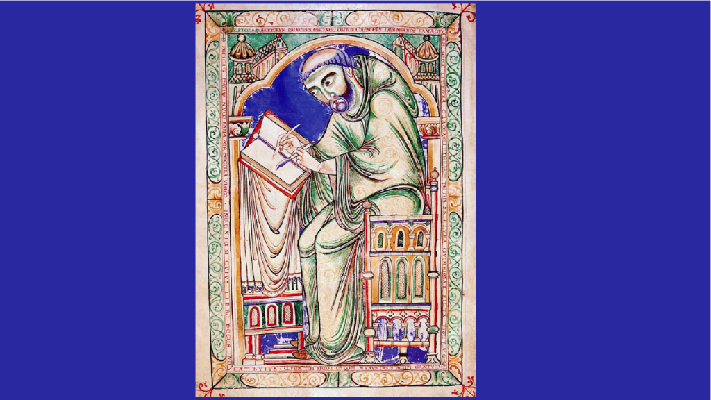 Eadwine the Scribe Writing His Psalter